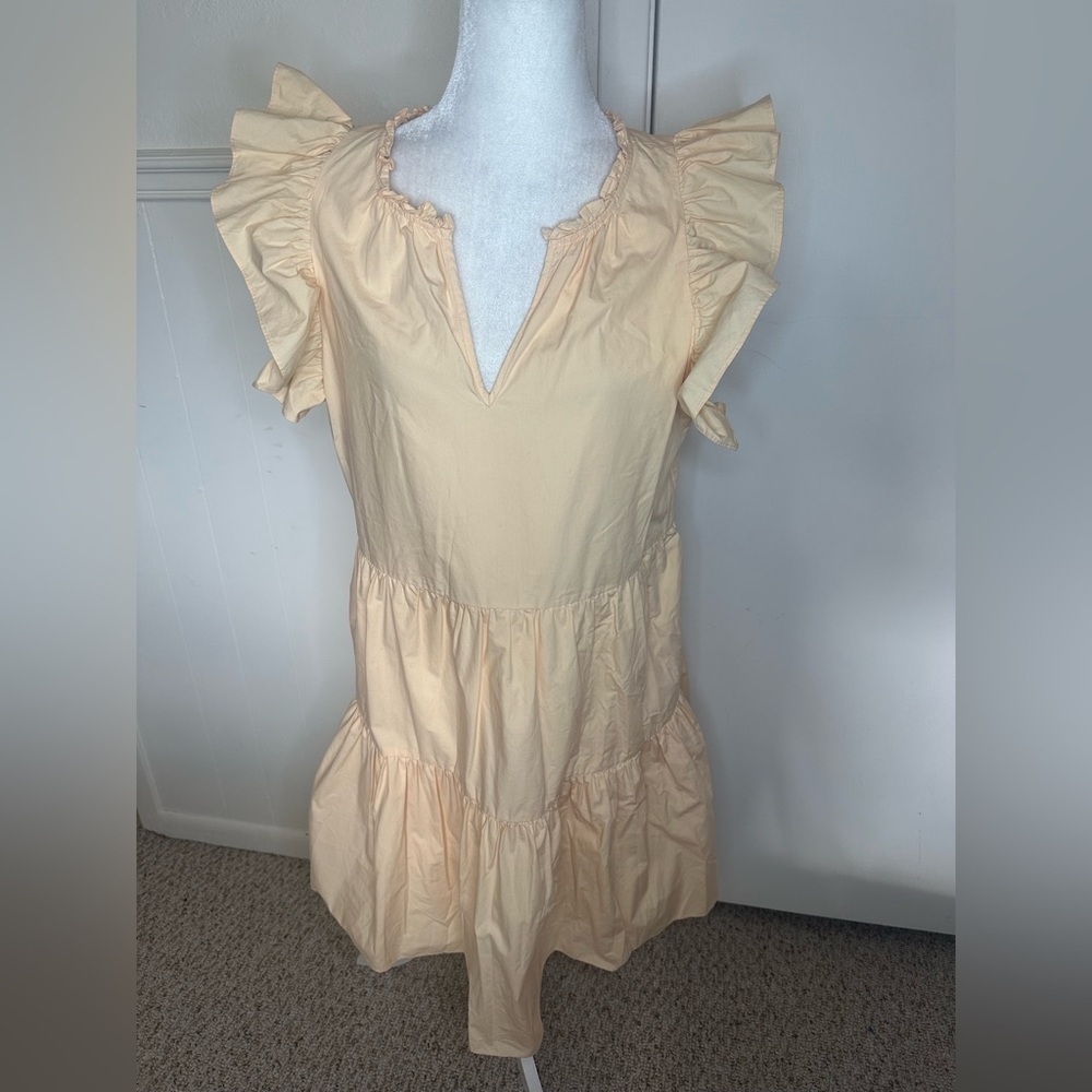 A loves A Big Girls Ruffle Cap Sleeve A-Line Tiered Dress size L